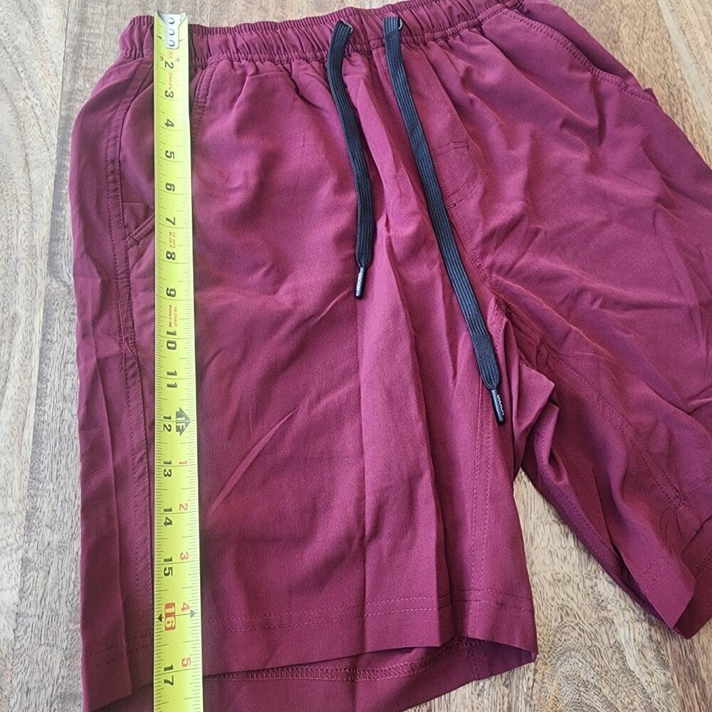 Dixxon Shorts Mens Small Maroon The Brad Lined Athletic Drawstring Zip Pocket - Picture 11 of 13